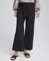 Chico's Belted Twill Utility Cropped Pants In Black Size 20/22 |  In Black