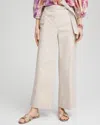 Chico's Belted Twill Utility Cropped Pants In Neutral Size 18 |  In Smokey Taupe