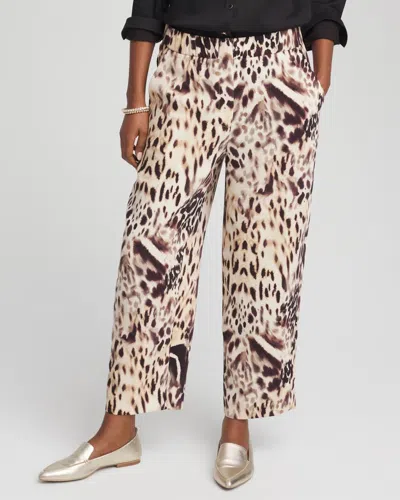 Chico's Bengal Marks Crepe Tapered Ankle Pants In Caramel Apple