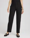 Chico's Bi-stretch Straight Cropped Ankle Pants In Black In Black
