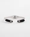 Chico's Black & Silver Tone Wrapped Cuff Bracelet |  In Black/silver