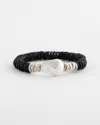 Chico's Black Bead Stretch Bracelet |  In Black/silver