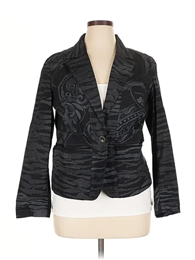 Pre-owned Chico's Blazer Jacket In Black