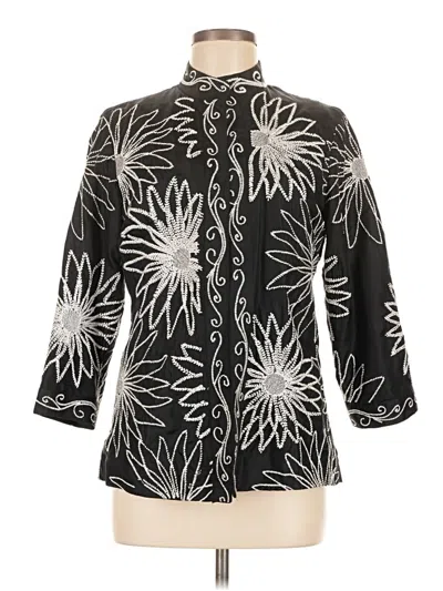 Pre-owned Chico's Blazer Jacket In Black