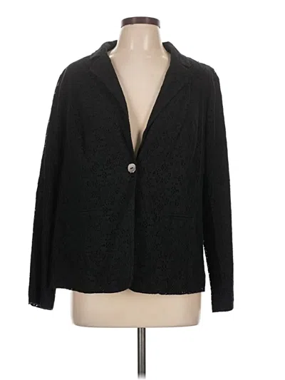 Pre-owned Chico's Blazer Jacket In Black