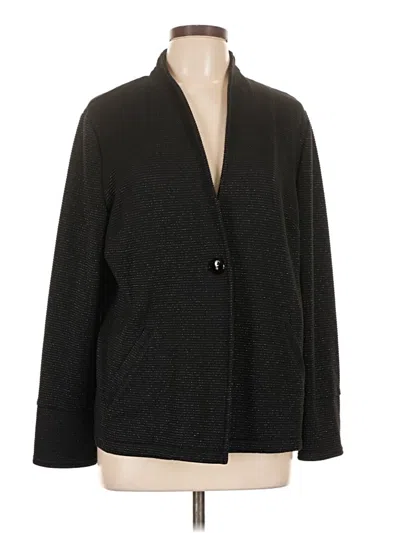 Pre-owned Chico's Blazer Jacket In Black