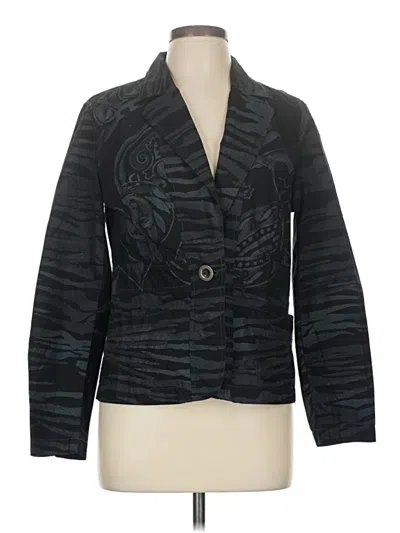 Pre-owned Chico's Blazer Jacket In Black