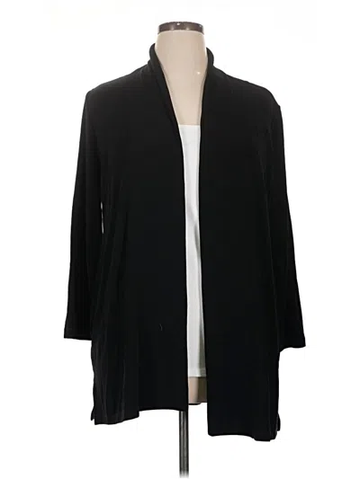 Pre-owned Chico's Blazer Jacket In Black