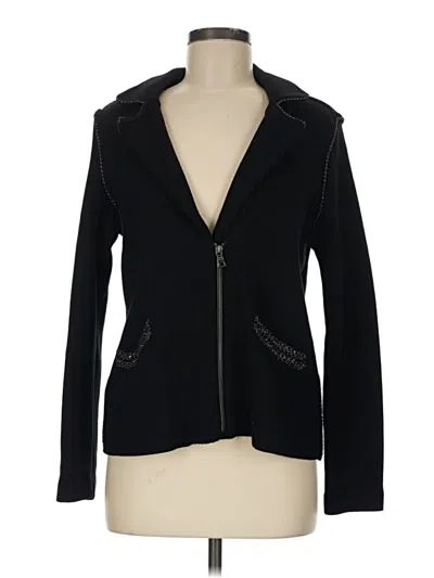 Pre-owned Chico's Blazer Jacket In Black