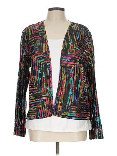 Pre-owned Chico's Blazer Jacket In Black