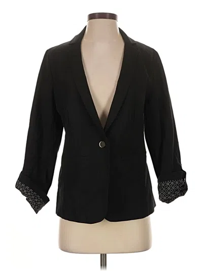 Pre-owned Chico's Blazer Jacket In Black