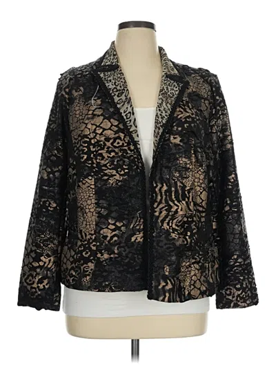 Pre-owned Chico's Blazer Jacket In Black