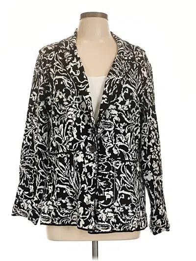 Pre-owned Chico's Blazer Jacket In Black
