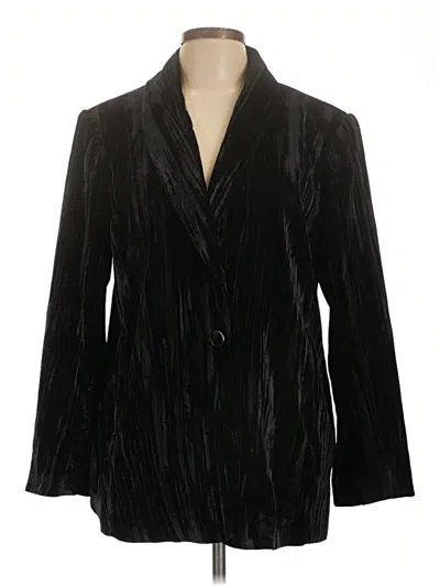 Pre-owned Chico's Blazer Jacket In Black