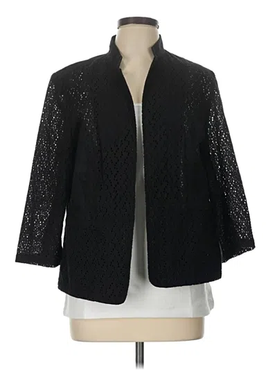 Pre-owned Chico's Blazer Jacket In Black