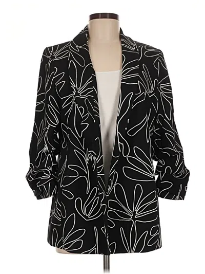 Pre-owned Chico's Blazer Jacket In Black