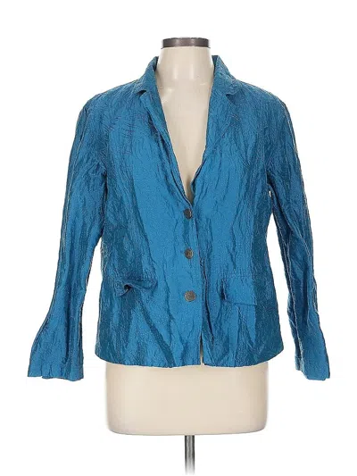 Pre-owned Chico's Blazer Jacket In Blue