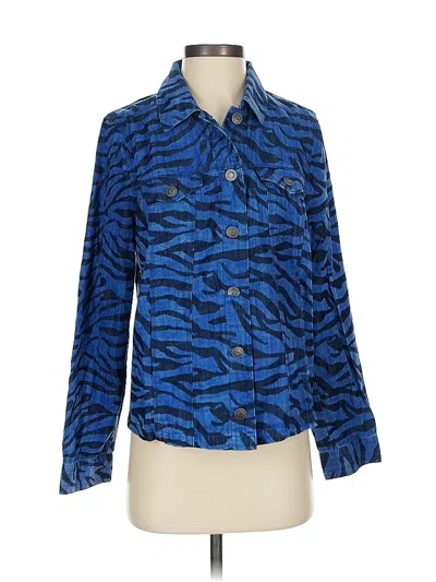 Pre-owned Chico's Blazer Jacket In Blue