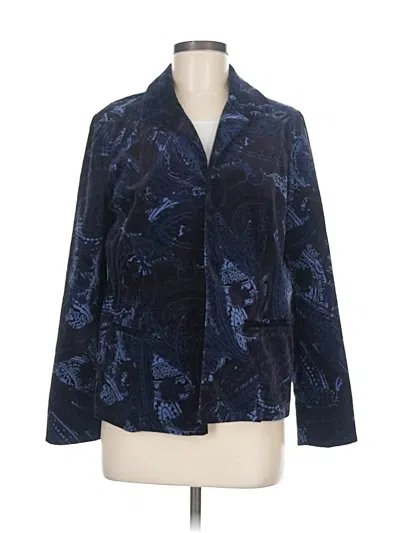Pre-owned Chico's Blazer Jacket In Blue