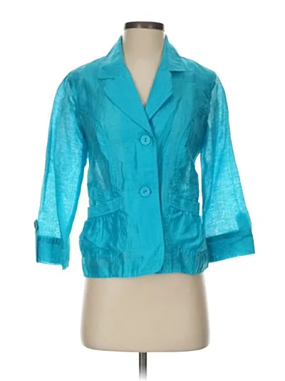 Pre-owned Chico's Blazer Jacket In Blue