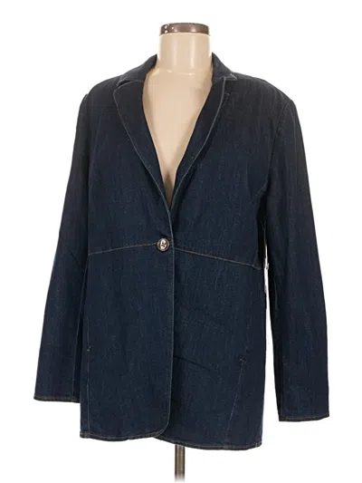 Pre-owned Chico's Blazer Jacket In Blue