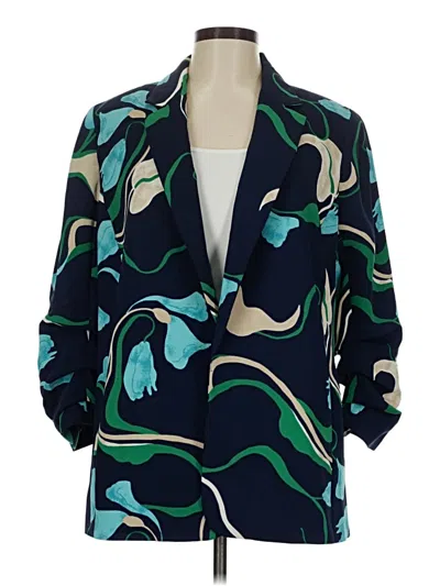 Pre-owned Chico's Blazer Jacket In Blue