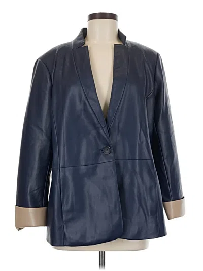 Pre-owned Chico's Blazer Jacket In Blue