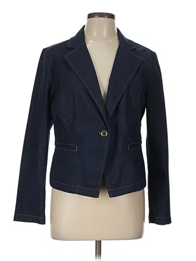 Pre-owned Chico's Blazer Jacket In Blue