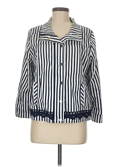 Pre-owned Chico's Blazer Jacket In Blue