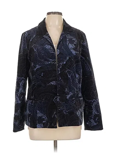 Pre-owned Chico's Blazer Jacket In Blue