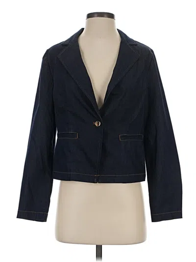 Pre-owned Chico's Blazer Jacket In Blue