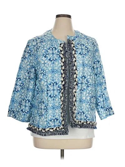 Pre-owned Chico's Blazer Jacket In Blue