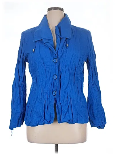 Pre-owned Chico's Blazer Jacket In Blue