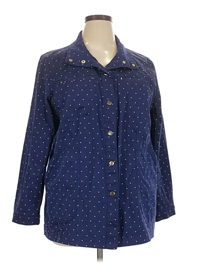 Pre-owned Chico's Blazer Jacket In Blue