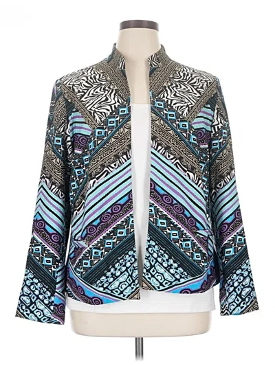 Pre-owned Chico's Blazer Jacket In Blue