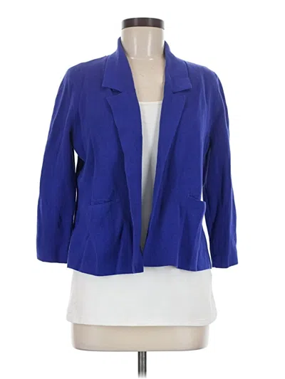 Pre-owned Chico's Blazer Jacket In Blue