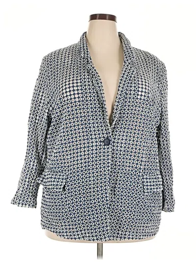 Pre-owned Chico's Blazer Jacket In Blue