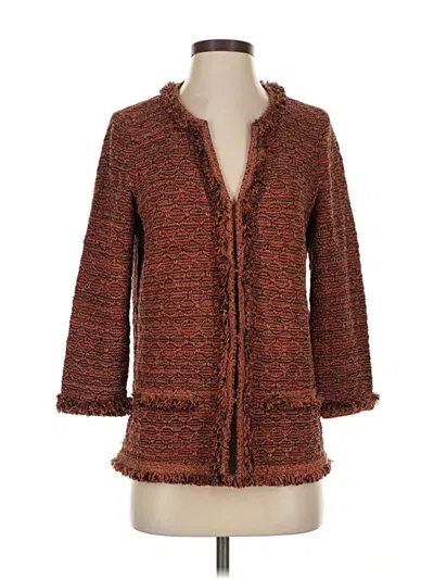 Pre-owned Chico's Blazer Jacket In Brown