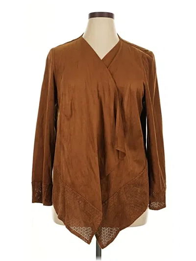 Pre-owned Chico's Blazer Jacket In Brown