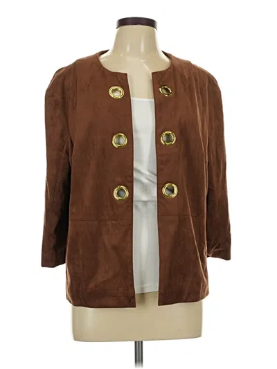 Pre-owned Chico's Blazer Jacket In Brown