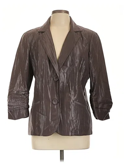 Pre-owned Chico's Blazer Jacket In Brown