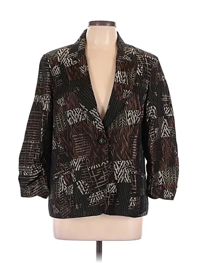Pre-owned Chico's Blazer Jacket In Brown