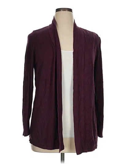 Pre-owned Chico's Blazer Jacket In Burgundy