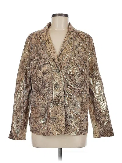 Pre-owned Chico's Blazer Jacket In Gold