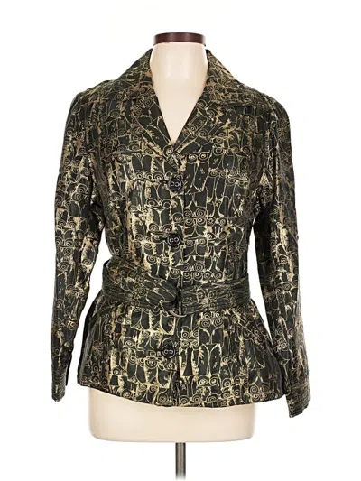 Pre-owned Chico's Blazer Jacket In Gold
