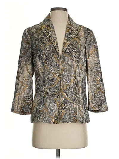 Pre-owned Chico's Blazer Jacket In Gold