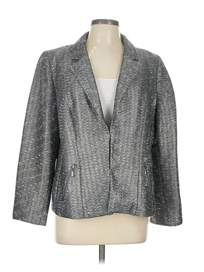 Pre-owned Chico's Blazer Jacket In Gray