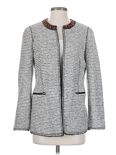 Pre-owned Chico's Blazer Jacket In Gray