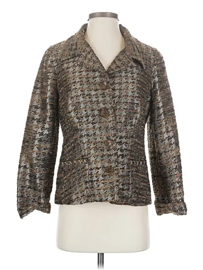 Pre-owned Chico's Blazer Jacket In Gray