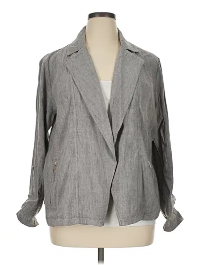 Pre-owned Chico's Blazer Jacket In Gray